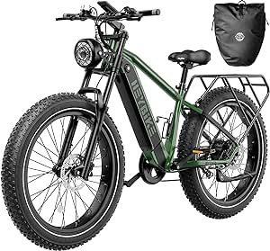 Heybike Brawn Electric Bike for Adults,750W 28MPH 26'' Fat Tire Ebike with 48V 18Ah Removable Battery,Off Road Electric Mountain Bike,Hydraulic Front Fork Electric Bicycles