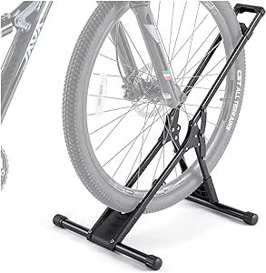 CHEPARK Bike Floor Stand Rack- Indoor Bike Stand for Garage/Home - Bike Storage Bicycle Parking Rack Fit 20”-29” Mountain Road Bikes (1 Bike Rack)