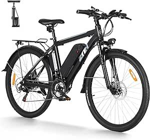 ZNH Electric Bike, Ebike 36V 10AH Removable Battery,20MPH 26 Electric Mountain Bike - Suspension Fork, LED Display - Experience The Thrill of Off-Road Riding